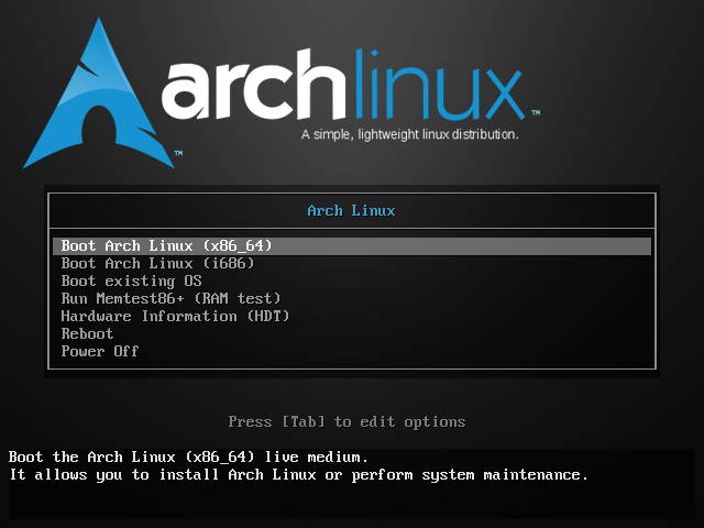 Arch Linux boot